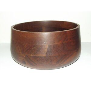 Vermillion Real Walnut Wooden Bowl Vtg Springfield Missouri USA wood 7.75" round